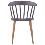 Vidaxl chaises de salle � manger 6 pcs gris plastique et acier