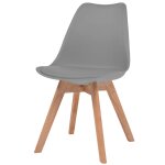 Vidaxl chaises de salle  manger 6 pcs gris similicuir