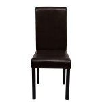 Vidaxl chaises de salle  manger 6 pcs marron similicuir