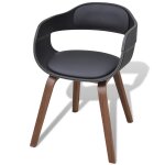 Vidaxl chaises de salle à manger 6 pcs noir bois courbé et similicuir Vidaxl chaises de salle à manger 6 pcs noir bois courbé et similicuir