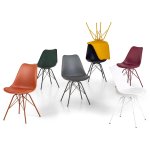Vidaxl chaises de salle  manger 6 pcs noir similicuir