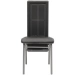 Vidaxl chaises de salle � manger 6 pcs noir similicuir