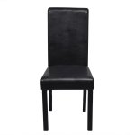 Vidaxl chaises de salle  manger 6 pcs noir similicuir