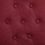 Vidaxl chaises de salle  manger 6 pcs rouge bordeaux tissu