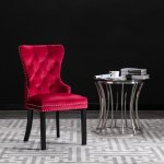 Vidaxl chaises de salle  manger 6 pcs rouge bordeaux velours