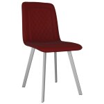 Vidaxl chaises de salle � manger 6 pcs rouge velours