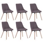 Vidaxl chaises de salle à manger 6 pcs taupe tissu Vidaxl chaises de salle à manger 6 pcs taupe tissu