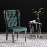 Vidaxl chaises de salle  manger 6 pcs vert fonc velours