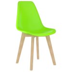 Vidaxl chaises de salle � manger 6 pcs vert plastique