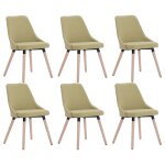 Vidaxl chaises de salle à manger 6 pcs vert tissu Vidaxl chaises de salle à manger 6 pcs vert tissu