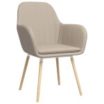 Vidaxl chaises de salle � manger avec accoudoirs 2 pcs cr�me tissu