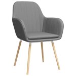 Vidaxl chaises de salle  manger avec accoudoirs 2pcs gris clair tissu