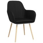 Vidaxl chaises de salle � manger avec accoudoirs 4 pcs noir tissu