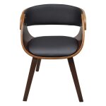 Vidaxl chaise de salle  manger bois courb et similicuir
