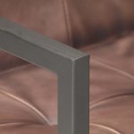 Vidaxl chaises de salle  manger cantilever 2pcs marron cuir vritable