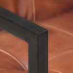 Vidaxl chaises de salle  manger cantilever 4pcs marron cuir vritable