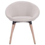 Vidaxl chaise de salle  manger crme tissu