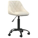 Vidaxl chaise de salle  manger crme velours