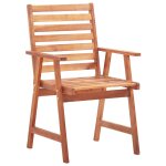 Vidaxl chaises de salle  manger d'extrieur 8pcs bois d'acacia massif