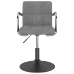 Vidaxl chaise de salle � manger gris clair velours