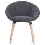 Vidaxl chaise de salle  manger gris fonc tissu