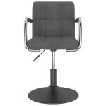 Vidaxl chaise de salle � manger gris fonc� velours