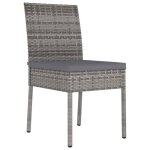 Vidaxl chaises de salle  manger de jardin 2 pcs rsine tresse gris