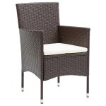 Vidaxl chaises de salle  manger de jardin 2 pcs rsine tresse marron