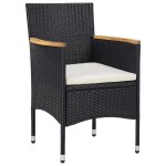 Vidaxl chaises de salle à manger de jardin 2 pcs résine tressée noir Vidaxl chaises de salle à manger de jardin 2 pcs résine tressée noir
