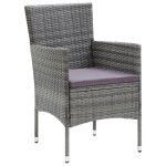 Vidaxl chaises de salle  manger de jardin 4 pcs rsine tresse gris