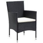 Vidaxl chaises de salle  manger de jardin 4 pcs rsine tresse noir
