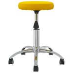 Vidaxl chaise de salle � manger jaune moutarde velours