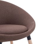 Vidaxl chaise de salle  manger marron tissu