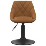Vidaxl chaise de salle  manger marron velours