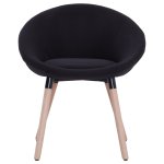 Vidaxl chaise de salle  manger noir tissu