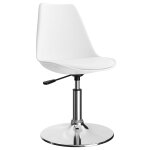 Vidaxl chaises de salle à manger pivotantes 2 pcs blanc similicuir Vidaxl chaises de salle à manger pivotantes 2 pcs blanc similicuir