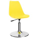 Vidaxl chaises de salle à manger pivotantes 2 pcs jaune similicuir Vidaxl chaises de salle à manger pivotantes 2 pcs jaune similicuir
