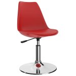 Vidaxl chaises de salle  manger pivotantes 4 pcs rouge similicuir