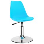 Vidaxl chaises de salle  manger pivotantes 6 pcs bleu similicuir