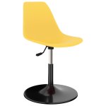 Vidaxl chaises de salle � manger pivotantes 6 pcs jaune pp
