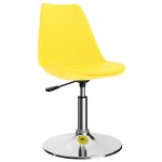 Vidaxl chaises de salle  manger pivotantes 6 pcs jaune similicuir
