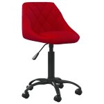 Vidaxl chaise de salle  manger rouge bordeaux velours