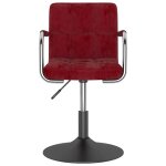 Vidaxl chaise de salle  manger rouge bordeaux velours