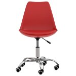 Vidaxl chaise de salle  manger rouge similicuir