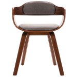 Vidaxl chaise de salle  manger taupe bois courb et tissu