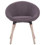 Vidaxl chaise de salle  manger taupe tissu