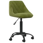 Vidaxl chaise de salle  manger vert clair velours