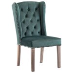 Vidaxl chaise de salle  manger vert fonc velours