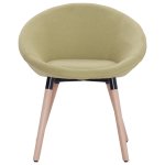 Vidaxl chaise de salle  manger vert tissu