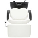 Vidaxl chaise de salon avec lavabo noir et blanc similicuir